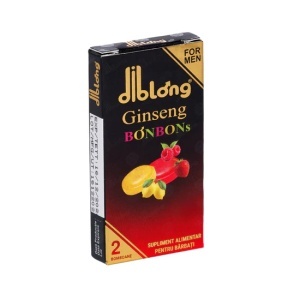 Ginseng Bonbons, supliment alimentar pentru bărbați, bomboane cu ingrediente naturale ce susțin sănătatea sexuală și funcția erectilă, 1 cutie x 2 bucăți, DIBLONG - Img 3