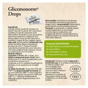 Glicemonorm Drops, 20 bucăți, Dacia Plant - Img 2