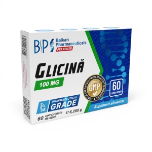 Glicină, 100 mg, 60 capsule, Balkan Pharmaceuticals