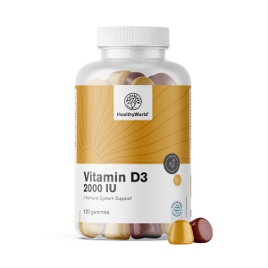 HealthyWorld, Vitamin D3 2000 UI, 120 jeleuri