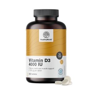 HealthyWorld, Vitamin D3 4000 UI, 400 tablete - Img 2