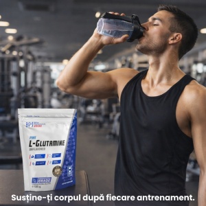 L-Glutamine, supliment alimentar destinat susținerii refacerii musculare, digestiei și imunității, 500 g pulbere, Balkan Pharmaceuticals - Img 8