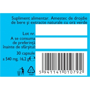 Magneziu marin + B6, F178, 30 capsule, Fares - Img 5