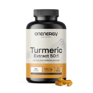 OnEnergy, Turmeric Extract 50:1 - extract de curcuma 500 mg, 180 capsule - Img 2