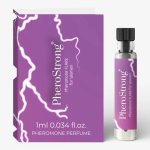 PheroStrong Pheromone Flare Women, mostră parfum cu feromoni pentru femei, cu note de piper roz, trandafir și vanilie de Madagascar, 1 ml, Medica-Group