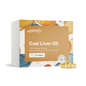 Purely Nutrition, Cod Liver Oil 1000 mg - ulei de cod 1000 mg, 60 capsule moi - Img 2