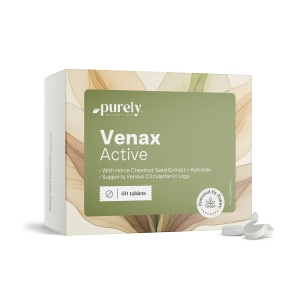 Purely Nutrition, Venax Active - supliment alimentar pentru susținerea sistemului circulator, 60 tablete - Img 2