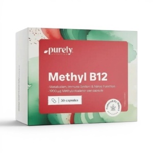 Purely Nutrition, Vitamin B12 - metilcobalamină, 30 capsule