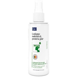 Q4U NutriTis Loțiune cu Chinină și Extracte Vegetale, ajută la prevenirea căderii părului și susține rădăcina firului de păr, 110 ml, Tis Farmaceutic