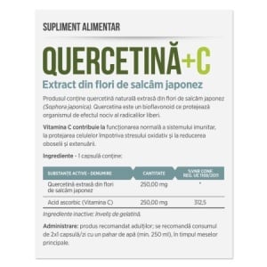 Quercetină+C, 30 capsule, Parapharm - Img 2
