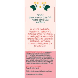 Stimularea lactației Mami și Bebe, G85, 60 capsule, Fares - Img 2