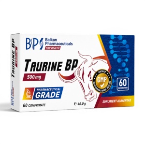 Taurine BP 500 mg, 60 comprimate, Balkan Pharmaceuticals