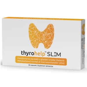 Thyrohelp Slim, susține funcționarea normală a tiroidei, ajută la controlul greutății corporale, 30 capsule, Naturpharma