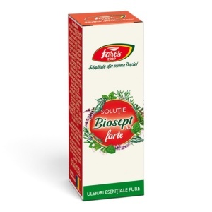 Ulei roll-on Biosept Forte A21, pentru răceală, disconfort respirator și îngrijirea pielii și buzelor, cu uleiuri esențiale, 10 ml, Fares