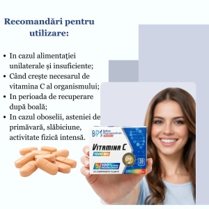 Vitamina C 1000 mg, 30 comprimate, Balkan Pharmaceuticals - Img 5