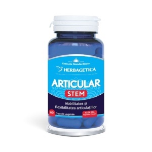 Articular Stem, supliment alimentar destinat susținerii sănătății articulațiilor, mobilității și flexibilității, 60 capsule, Herbagetica