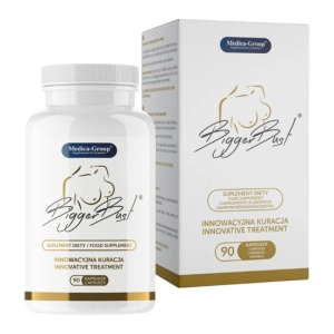 Bigger Bust, supliment alimentar destinat susținerii fermității, tonusului și aspectului armonios al bustului, 90 capsule, Medica-Group - Img 2