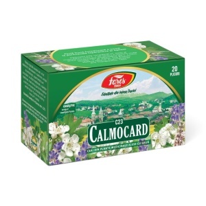 Ceai Calmocard C23, susține sănătatea inimii, ajută la reducerea agitației și tensiunii emoționale, 20 plicuri, Fares