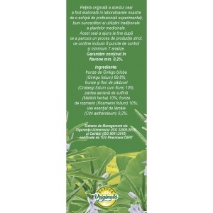 Ceai Circulație Cerebrală N141, susține memoria și concentrarea, contribuie la buna circulație a sângelui la nivel cerebral, 50 g, Fares - Img 3