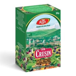 Ceai Crușin scoarță D116, ajută la reglarea tranzitului intestinal, susține eliminarea naturală și confortul digestiv, 50 g, Fares