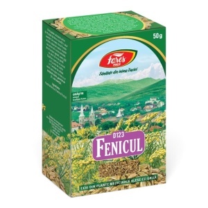 Ceai de Fenicul D123, ajută la reducerea balonării, gazelor intestinale și spasmelor abdominale, susține digestia, 50 g, Fares