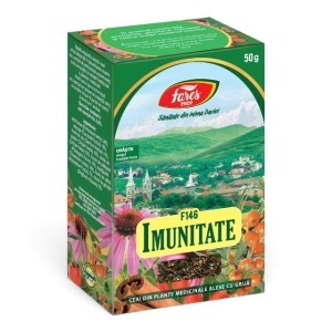 Ceai Imunitate F146, contribuie la susținerea imunității și rezistenței naturale a organismului și ajută la menținerea vitalității, 50 g, Fares