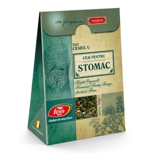 Ceai Pentru Stomac D42, contribuie la protejarea și refacerea mucoasei stomacului și ajută la reducerea disconfortului gastric, 50 g, Fares
