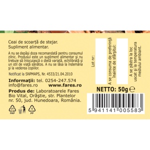 Ceai Stejar scoarță D 140, 50 g, Fares - Img 5