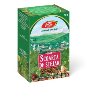 Ceai Stejar scoarță D140, susține confortul gâtului și cavității bucale, contribuie la menținerea sănătății pielii, 50 g, Fares
