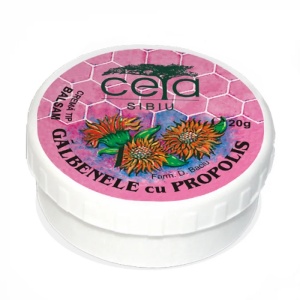 Cremă tip balsam gălbenele cu propolis, 20 g, Ceta Sibiu