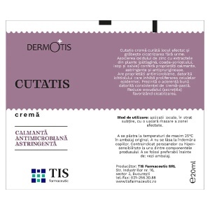 DermoTis Cutatis cremă, 20 ml, Tis Farmaceutic - Img 2