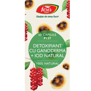 Detoxifiant cu Ganoderma + Iod Natural P137, 60 capsule, Fares - Img 2