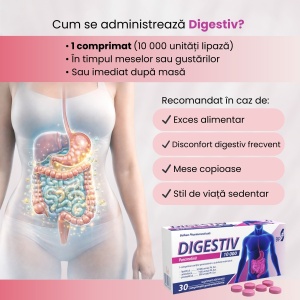 Digestiv, Pancreatină 10000, 30 comp., Balkan Pharmaceuticals - Img 5