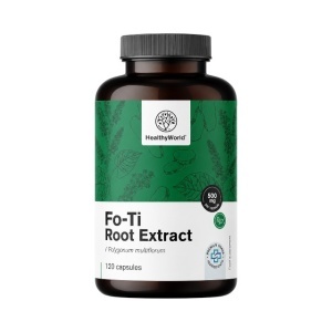 Healthy World, Fo-ti Root Extract - supliment alimentar destinat susținerii vitalității și a stării generale de bine, 120 capsule