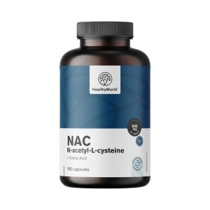 HealthyWorld, NAC 500 mg, 180 capsule