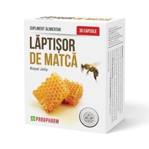 Lăptișor de Matcă Liofilizat, susține energia, vitalitatea și imunitatea organismului, 30 capsule, Parapharm