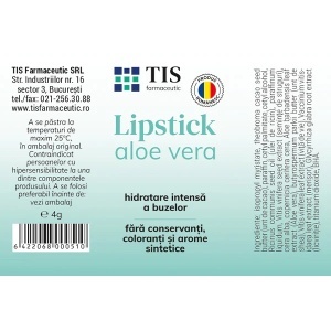 Lipstick cu Aloe Vera, 4 gr, Tis Farmaceutic - Img 2