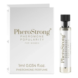 PheroStrong Popularity For Women, mostră parfum cu feromoni pentru femei, cu note de bujor, iasomie și mosc, 1 ml, Medica-Group