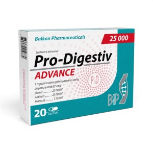 Pro Digestiv Advance, 25000, 20 capsule, Balkan Pharmaceuticals
