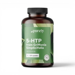 Purely Nutrition, 5-HTP 150 mg - Griffonia Simplicifolia, supliment alimentar destinat susținerii sistemului nervos, 120 capsule