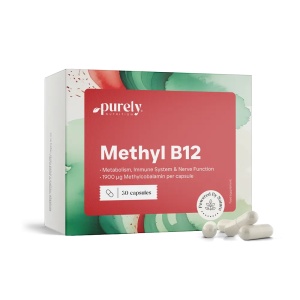 Purely Nutrition, Vitamin B12 - metilcobalamină, 30 capsule - Img 2