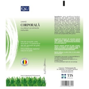 Q4U Cremă Corporală cu Ulei de Avocado, Uree și D-Pantenol, hidratează și hrănește pielea, susține elasticitatea, 150 ml, Tis Farmaceutic - Img 2