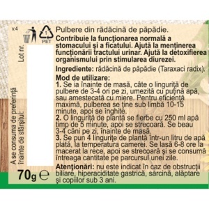 Rădăcină de Păpădie, D143, 70 g, Fares - Img 2