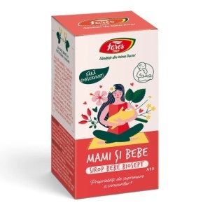Sirop Bebe Biosept Mami și Bebe A19, pentru confort respirator și susținerea imunității, de la 1 lună, 100 ml, Fares