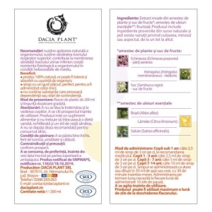 Sirop Imunostimulent Îngerașul, 200 ml, Dacia plant - Img 2