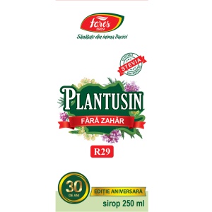Sirop pentru diabetici Plantusin R29, 250 ml, Fares - Img 2