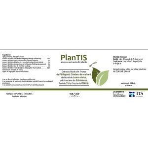 Tisofit PlanTIS sirop, Fără Zahăr, 150 ml, Tis Farmaceutic - Img 2