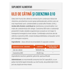 Ulei de Cătină și Coenzima Q10, 30 capsule, Parapharm - Img 2