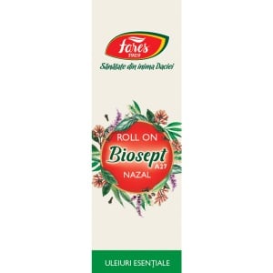 Ulei nazal roll-on Biosept A27, pentru protecția căilor respiratorii în sezonul virozelor, cu 10 uleiuri esențiale, 5 ml, Fares - Img 3