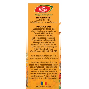 Vitamina C 200 mg cu Măceșe și Cătină, F152, 60 comprimate masticabile, Fares - Img 4